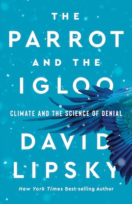 Cover of The Parrot and the Igloo by David Lipsky. A drawing of a parrot wing.