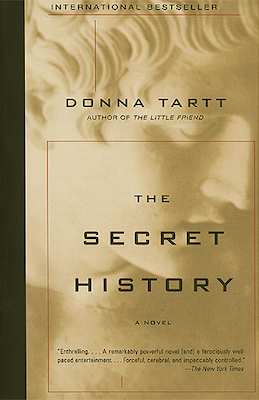 Cover of The Secret History by Donna Tartt. A marble statue of a man.